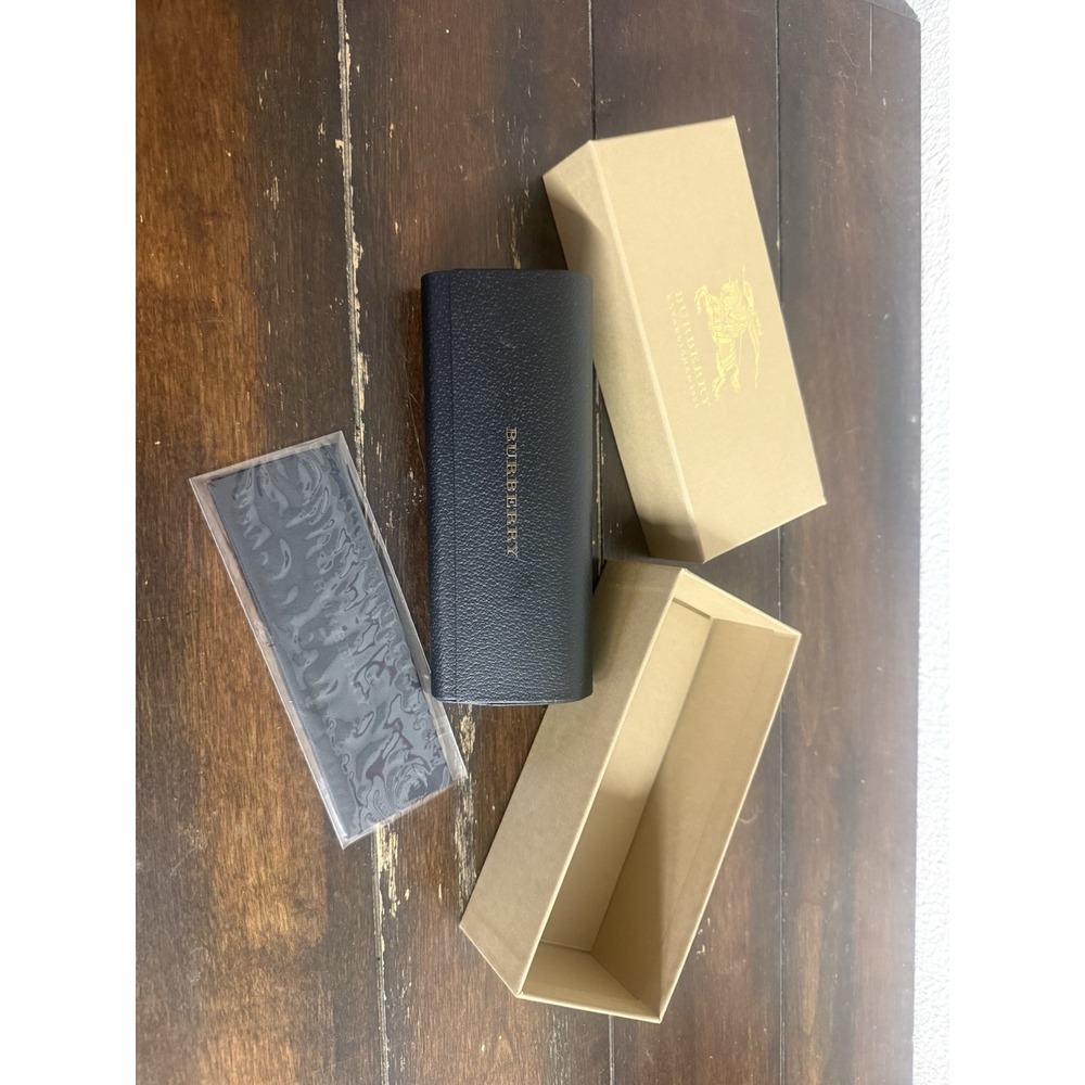 Lot Of 10 Burberry Eyeglass Sunglasses Cases New With Box And Cloth Black - Picture 4 of 5